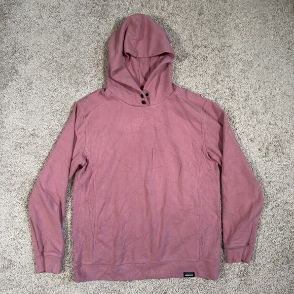 Legends Highland Hoodie Mens Large Pink Performance Snap Sweatshirt Pullover - Picture 1 of 9